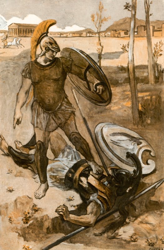 Homérosz illusztrációja az Iliászhoz alkotó: Clement Goutier