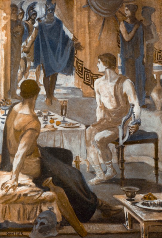 Homérosz illusztrációja az Iliászhoz alkotó: Clement Goutier