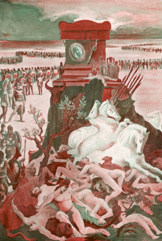 Homérosz illusztrációja az Iliászhoz alkotó: Clement Goutier