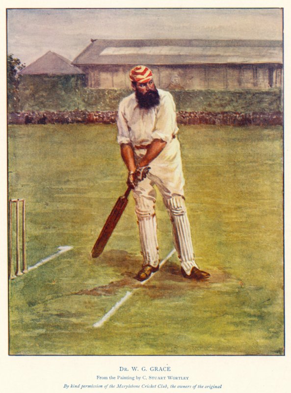 Dr W G Grace (színes litó) alkotó: Colonel Stuart Wortley