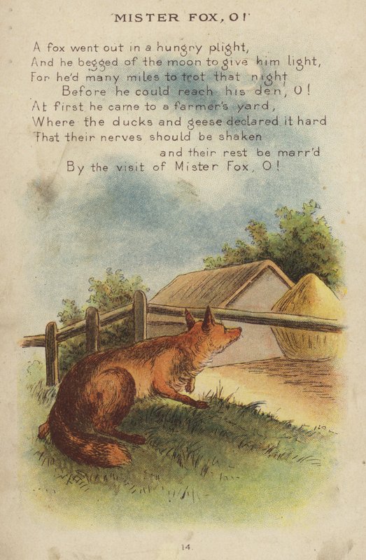Mondóka: Mister Fox, O! (chromolitho) alkotó: Constance Haslewood