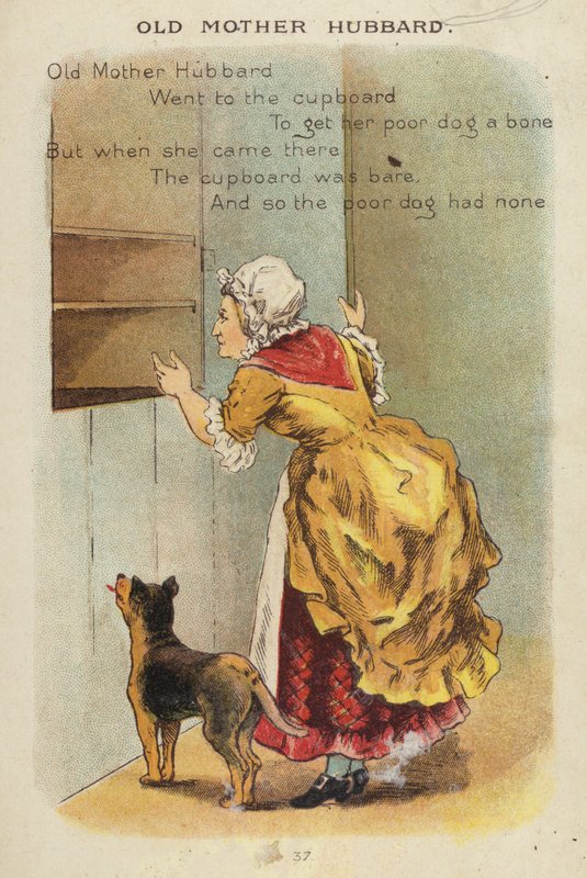 Mondóka: Old Mother Hubbard (chromolitho) alkotó: Constance Haslewood