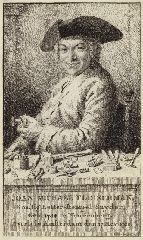 Johann Michael Fleischmann portréja alkotó: Cornelis van Noorde