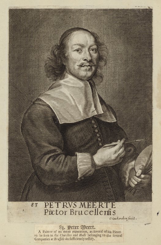 Peter Meert flamand festő. Cornelis van Caukercken metszete alkotó: Cornelius van Caukercken