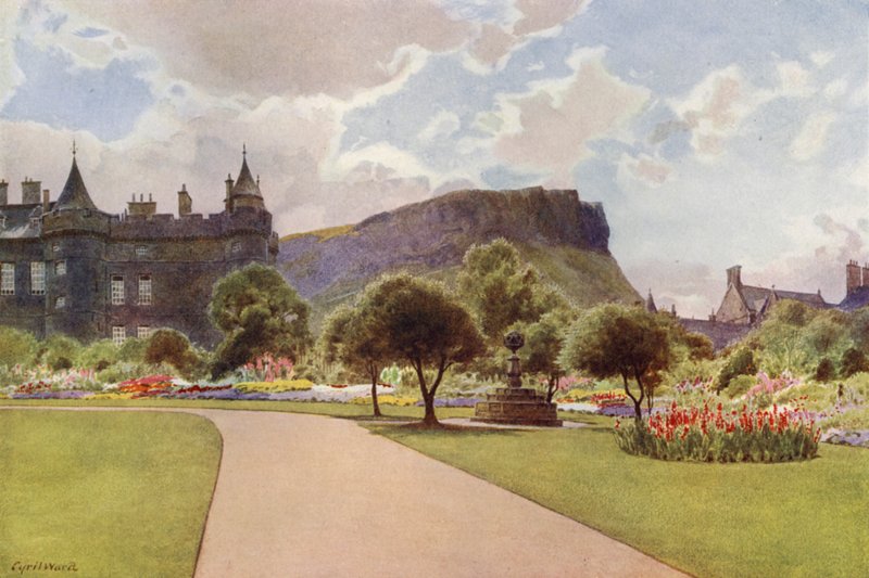 Északi kert, Holyrood palota (színes litó) alkotó: Cyril Ward