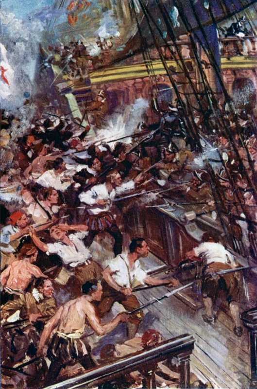 Illusztráció a Westward Ho! alkotó: Cyrus Cuneo