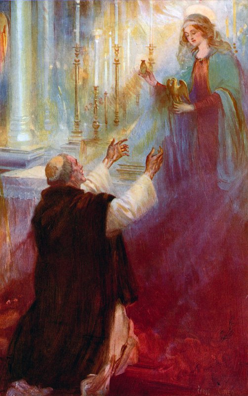 A Koronázási Olaj és az Ampulla legendája, a Thomas A Becketnek megjelenő Szűz alkotó: Cyrus Cuneo