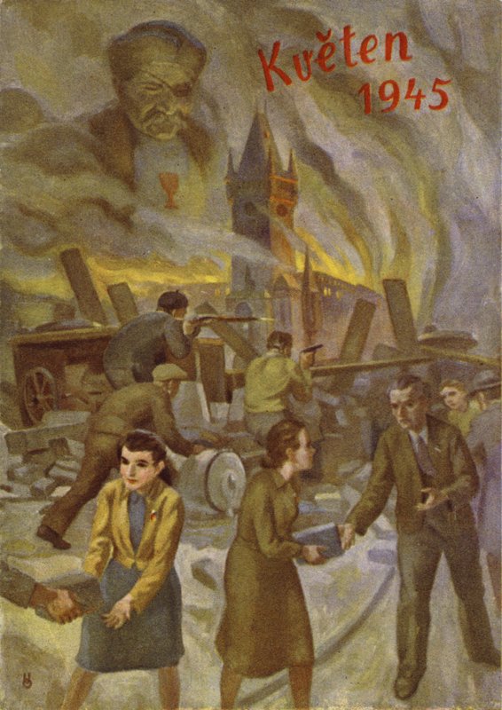 Prágai felkelés, második világháború, 1945. május alkotó: Czech School