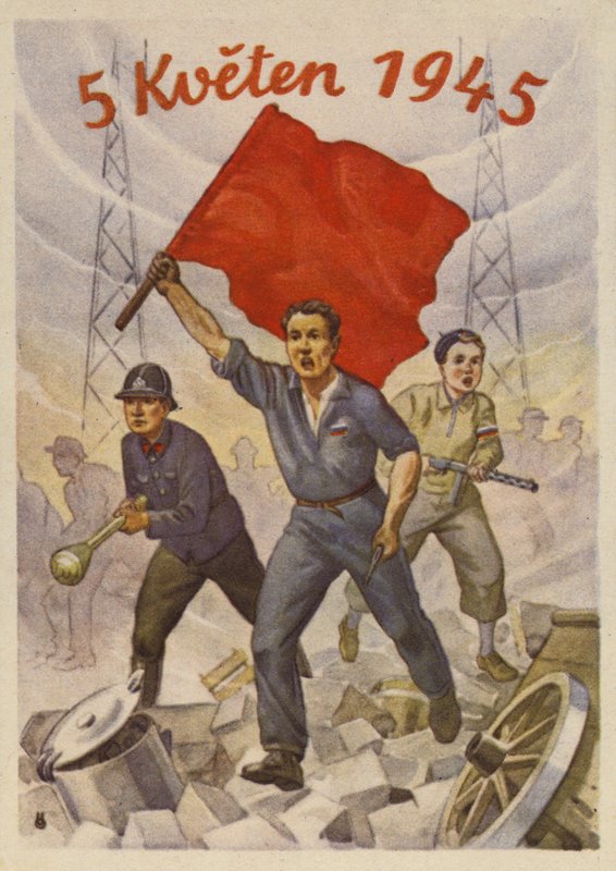 Prágai felkelés, második világháború, 1945. május alkotó: Czech School