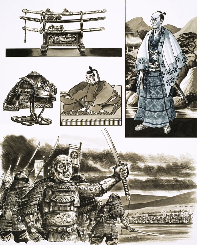 A szamuráj mestersége a rablás és az erőszak (gouache, papír) alkotó: Dan Escott