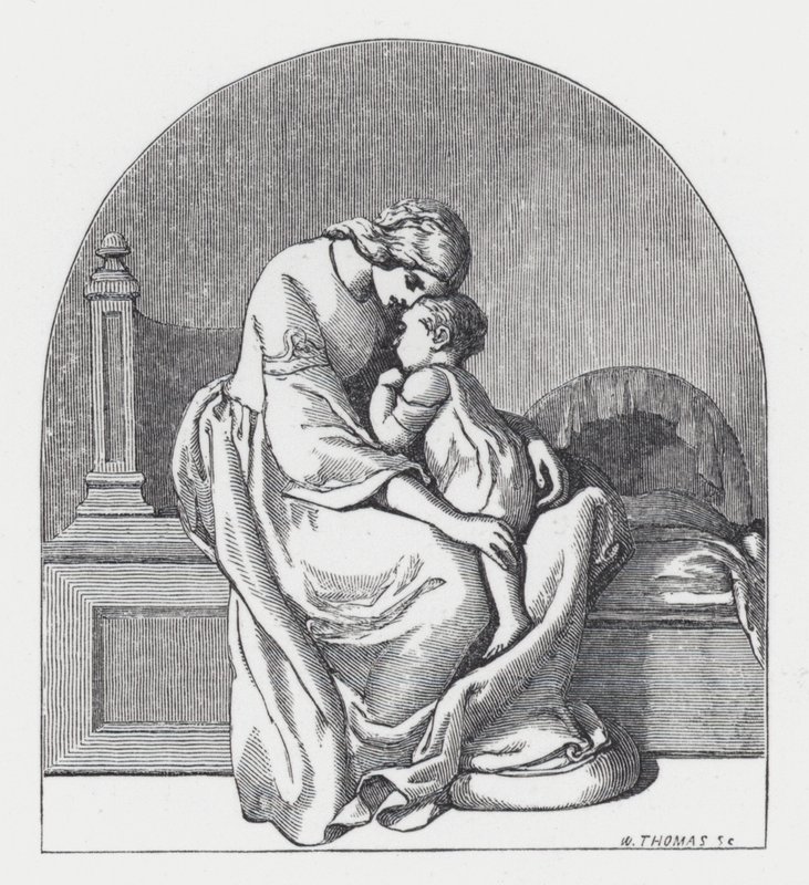 Illusztráció Tennyson A hercegnő című verséhez (metszet) alkotó: Daniel (after) Maclise