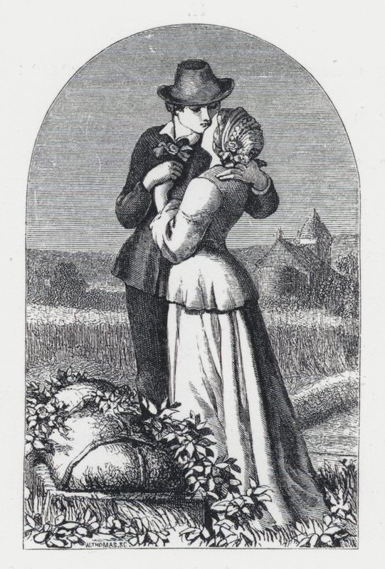 Illusztráció Tennyson A hercegnő című verséhez (metszet) alkotó: Daniel (after) Maclise