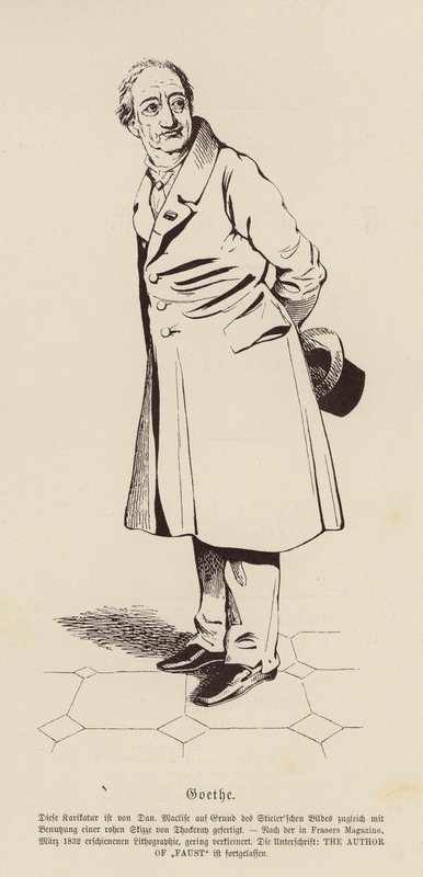 Johann Wolfgang von Goethe, német költő és drámaíró alkotó: Daniel (after) Maclise