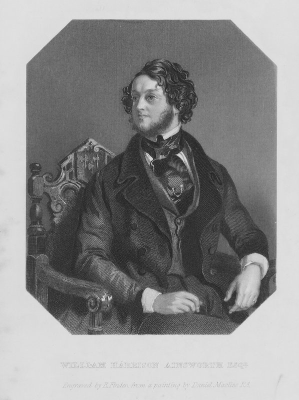 William Harrison Ainsworth portréja (metszet) alkotó: Daniel (after) Maclise