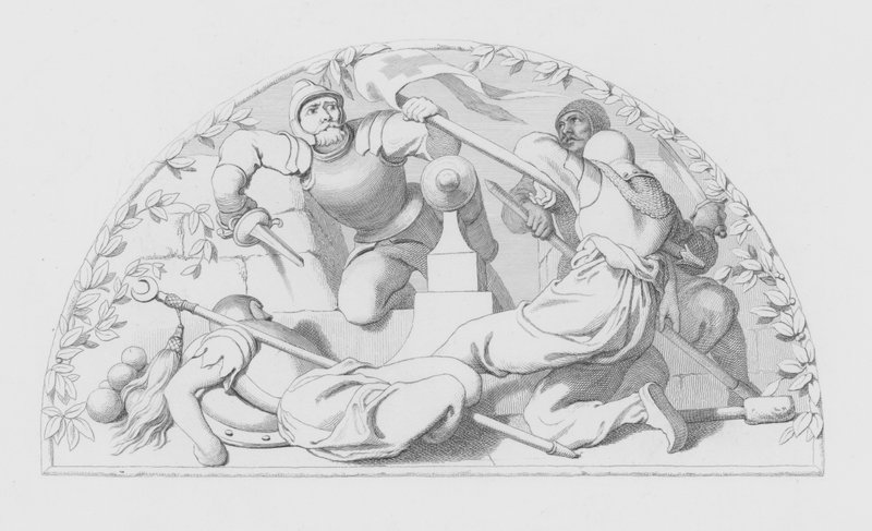 Shakespeare, A katona (metszet) alkotó: Daniel (after) Maclise
