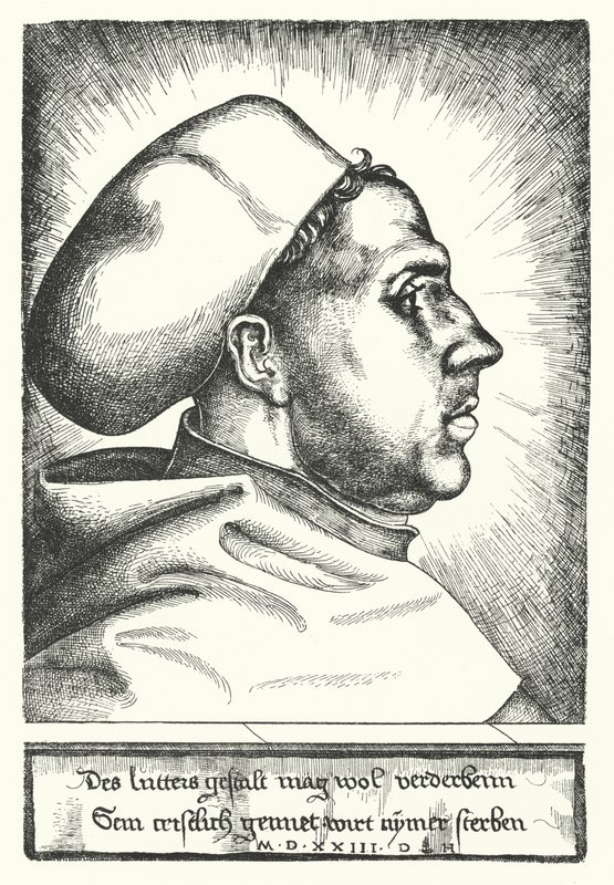 Luther Márton német protestáns reformátor alkotó: Daniel Hopfer
