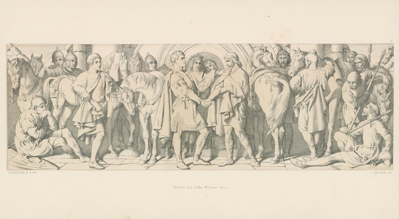 Harold és Vilmos herceg találkozik alkotó: Daniel Maclise