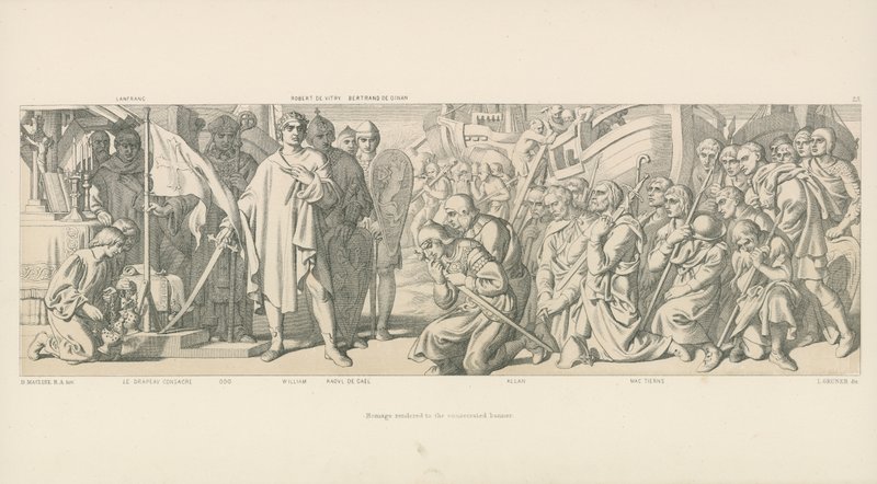 Hódolat a megszentelt zászló előtt alkotó: Daniel Maclise