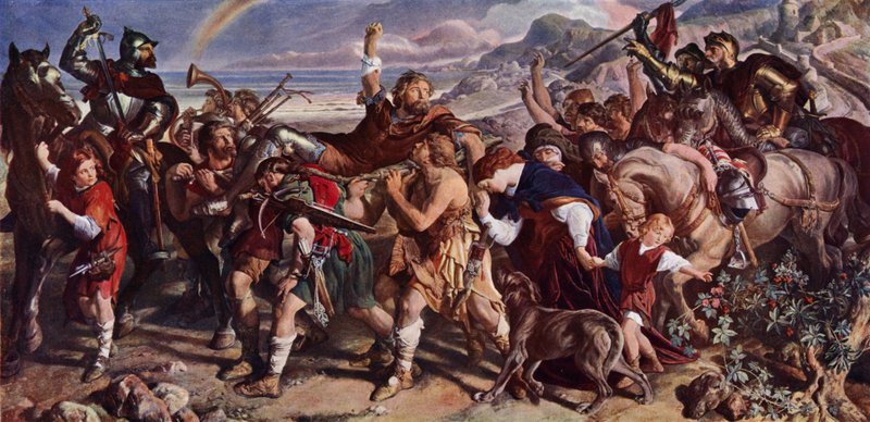 Desmond és Ormond grófjai alkotó: Daniel Maclise