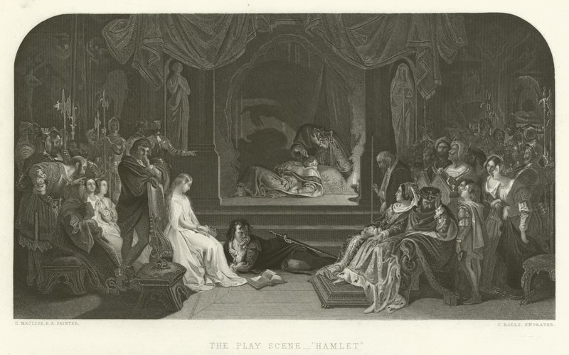 A játék jelenete a Hamletben alkotó: Daniel Maclise