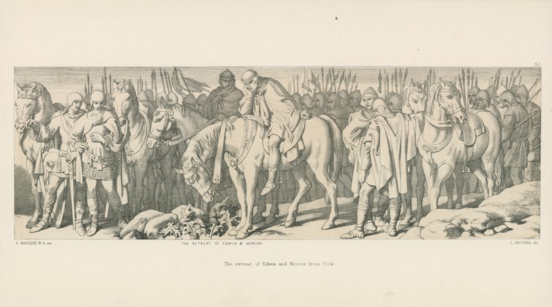 Edwin és Morcar visszavonulása Yorkból alkotó: Daniel Maclise