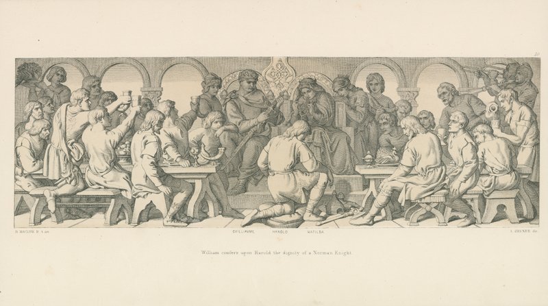 William a normann lovag méltóságát adományozza Haroldnak alkotó: Daniel Maclise