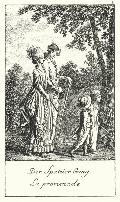 A séta (metszet) alkotó: Daniel Nikolaus (after) Chodowiecki