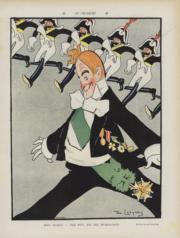 Max Dearly francia színész. Illusztráció Le Rire alkotó: Daniel de Losques