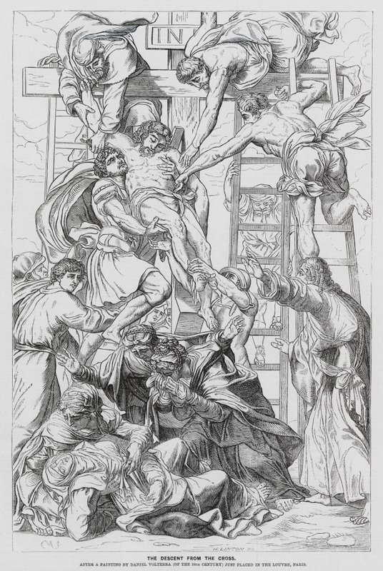 A keresztről való leszállás (metszet) alkotó: Daniele da Volterra (1509 66) (after)