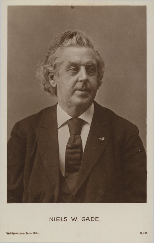 Niels Wilhelm Gade dán zeneszerző, karmester, hegedűművész, orgonista és tanár (1817-1890) alkotó: Danish Photographer