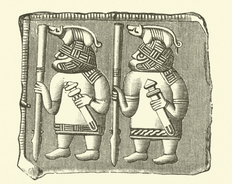 Harcosok a viking korból (metszet) alkotó: Danish School