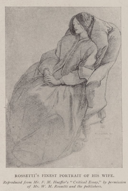 Rossetti legszebb portréja feleségéről alkotó: Dante Gabriel Charles Rossetti