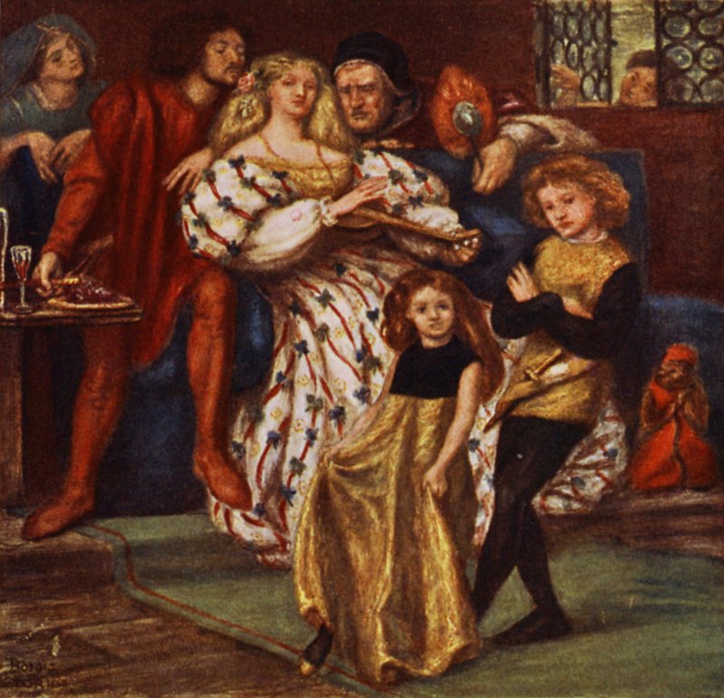 A Borgia család (színes litó) alkotó: Dante Gabriel (after) Rossetti