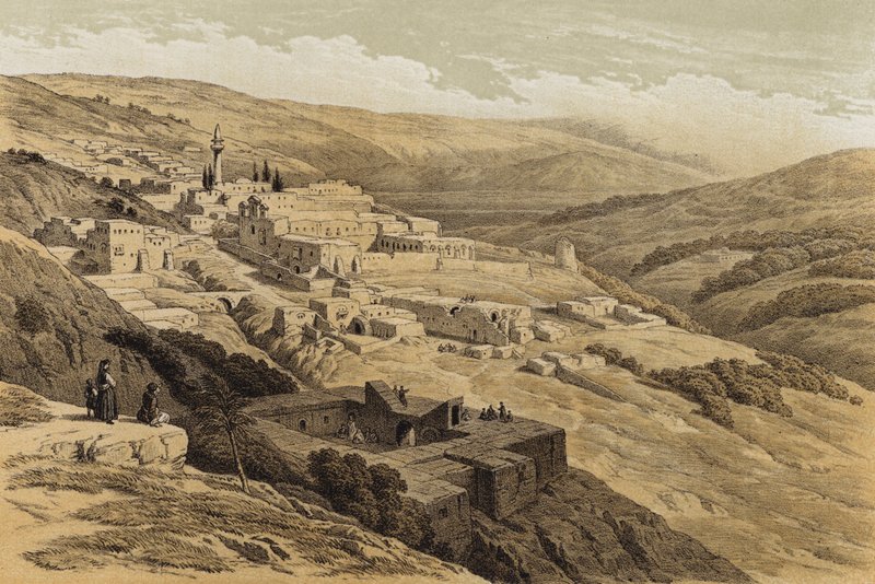 Terra Santa kolostor, Názáret (színes litó) alkotó: David (after) Roberts