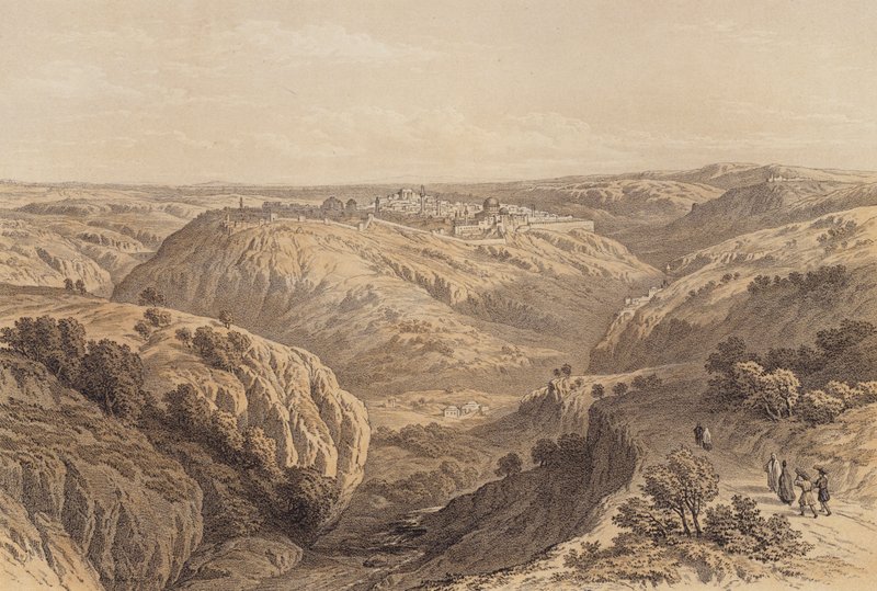 Jeruzsálem délről (színes litho) alkotó: David (after) Roberts