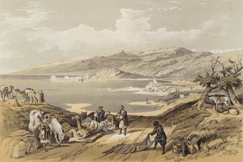 Sidon Libanon felé néz (színes litó) alkotó: David (after) Roberts