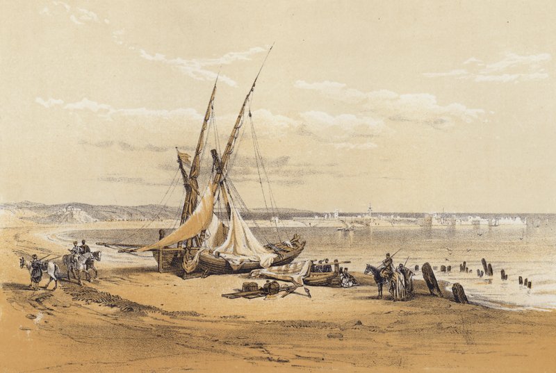Gumiabroncs (színes litho) alkotó: David (after) Roberts