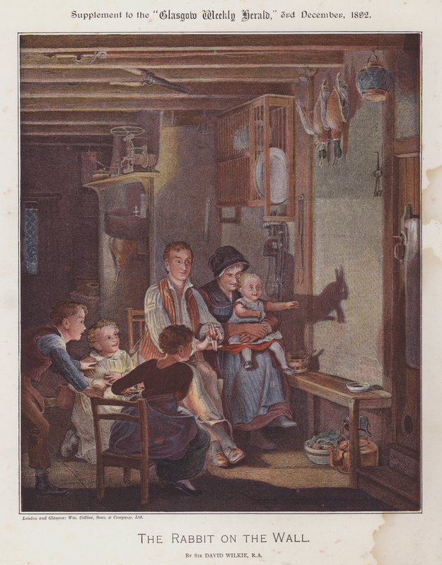 A nyúl a falon (színes litó) alkotó: David (after) Wilkie