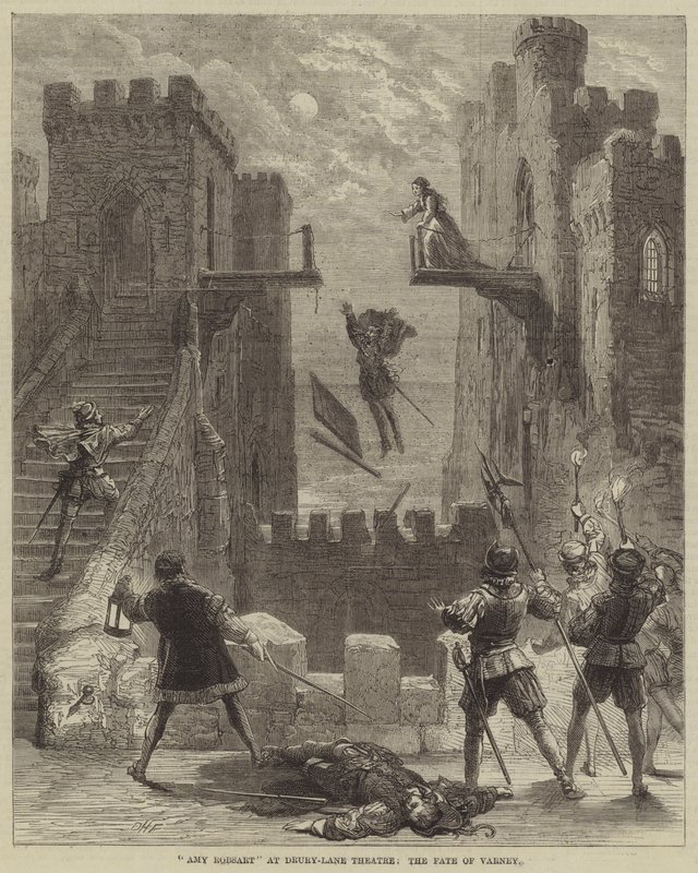 Amy Robsart a Drury-Lane Színházban, Varney sorsa alkotó: David Henry Friston