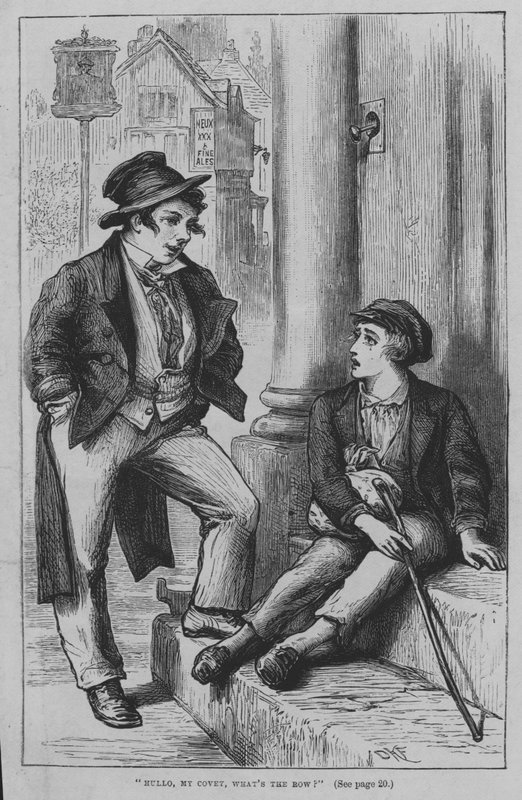 Illusztráció Oliver Twisthez, Charles Dickens (metszet) alkotó: David Henry Friston