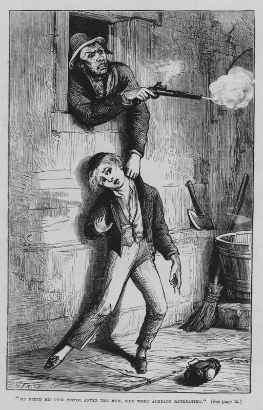 Illusztráció Oliver Twisthez, Charles Dickens (metszet) alkotó: David Henry Friston