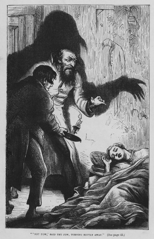 Illusztráció Oliver Twisthez, Charles Dickens (metszet) alkotó: David Henry Friston