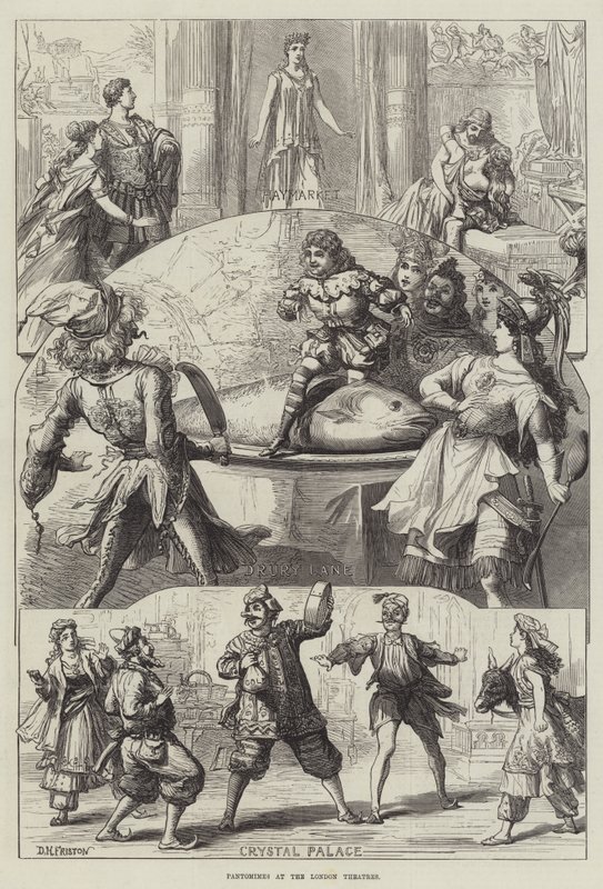 Pantomimes a londoni színházakban alkotó: David Henry Friston