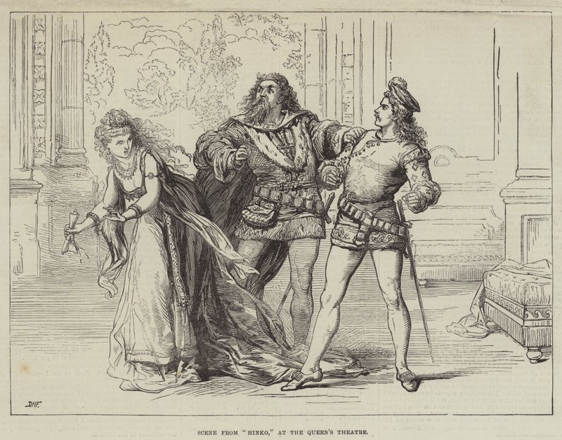 Jelenet a Hinkóból, a Queens Színházban alkotó: David Henry Friston