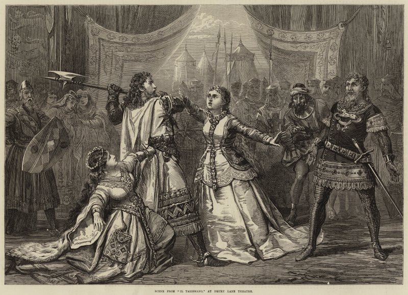 Jelenetek a Drury Lane Színházban bemutatott The Talisman című előadásból alkotó: David Henry Friston