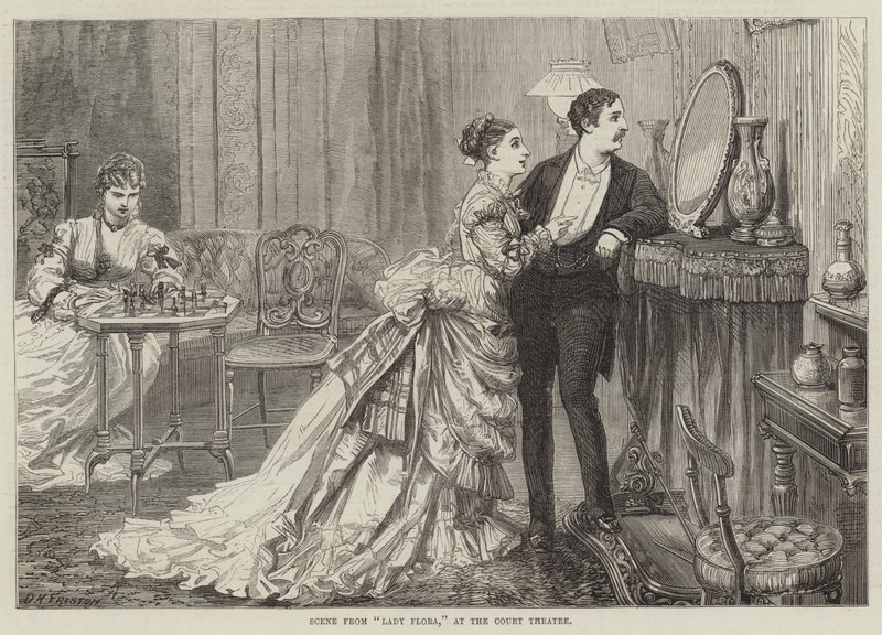 Jelenet a Lady Flora című előadásból, az Udvari Színházban alkotó: David Henry Friston