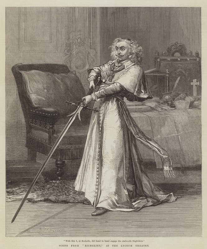 Jelenet Richelieu-ből, a Lyceum Színházban alkotó: David Henry Friston