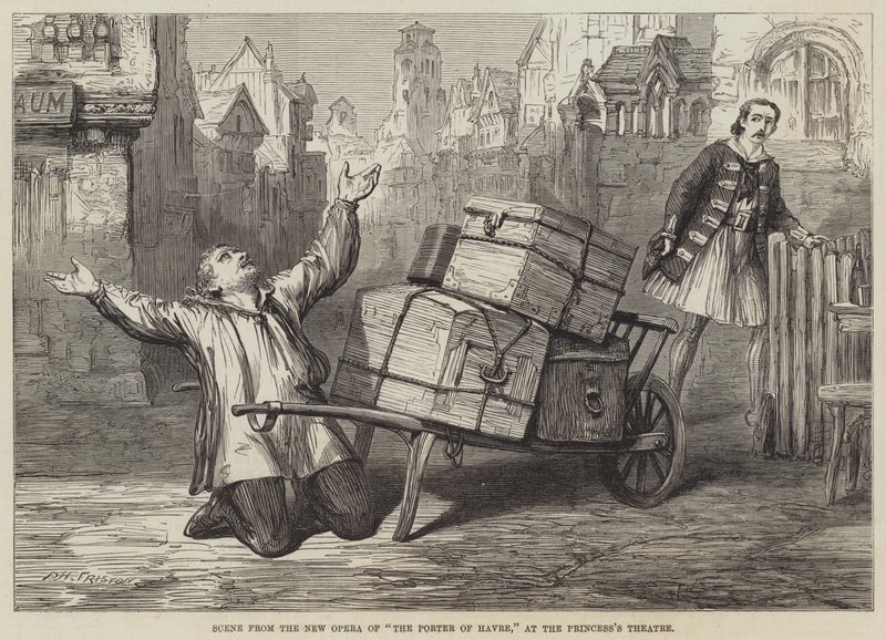 Jelenet a Havre-i porta új operájából, a Princess