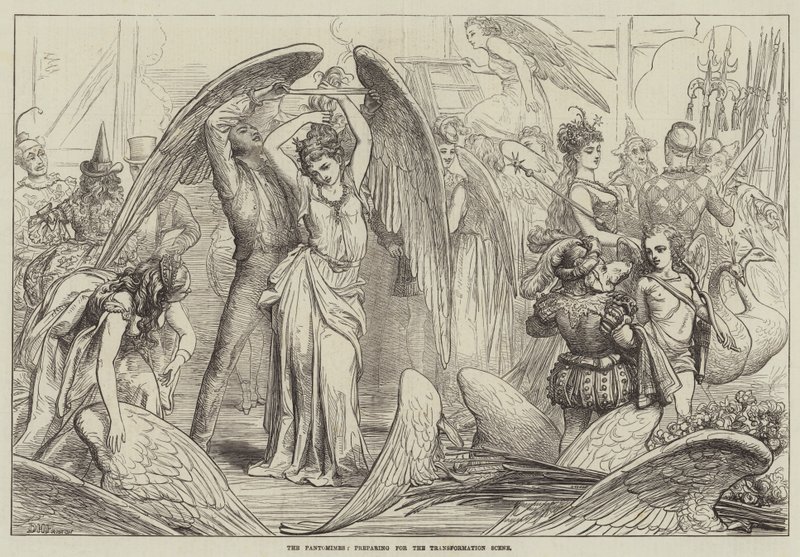 A Pantomimes, készül az átalakulás jelenetére alkotó: David Henry Friston