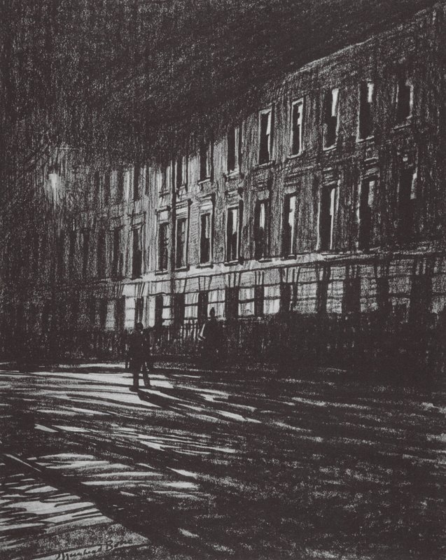 London: Euston (színes litográfia). alkotó: David Muirhead (after) Bone